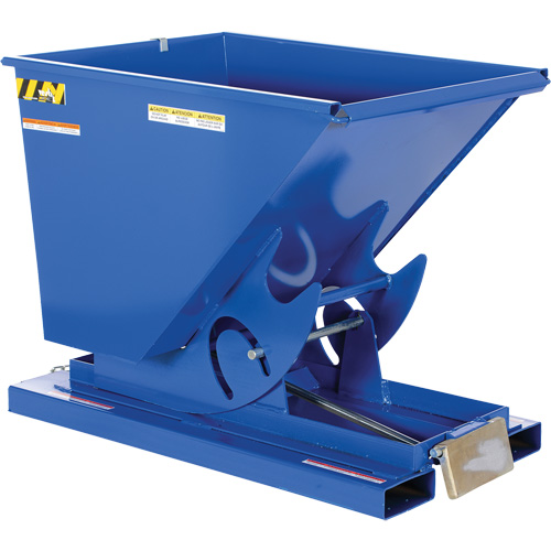 Conteneur autobasculeur, Acier, 1/2 vg³, Bleu MAS Chibougamau