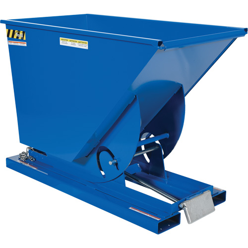 Conteneur autobasculeur, Acier, 3/4 vg³, Bleu MAS Chibougamau