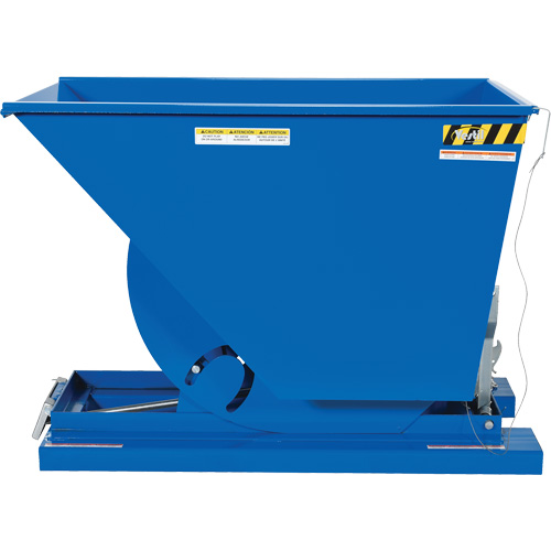 Conteneur autobasculeur, Acier, 3/4 vg³, Bleu MAS Chibougamau