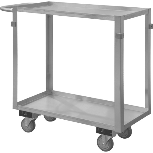 Industrial Grade Shelf Cart, 2 Tiers, 22-1/2" W x 34" H x 42-7/16" D, 600 lbs. Capacity MAS Chibougamau