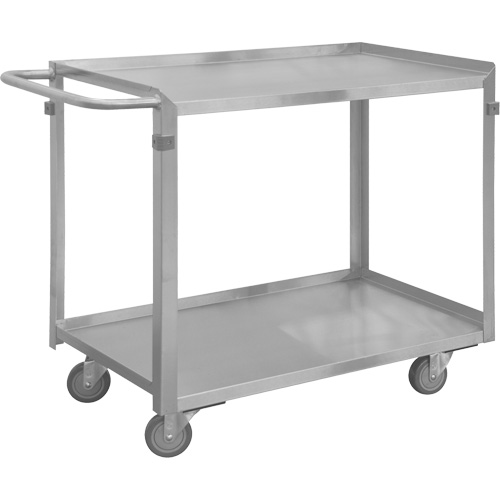 Industrial Grade Shelf Cart, 2 Tiers, 16-3/4" W x 34" H x 36-7/16" D, 600 lbs. Capacity MAS Chibougamau