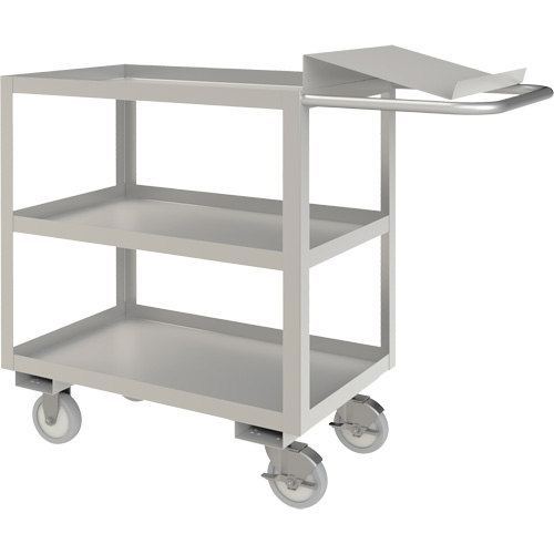 Industrial Grade Order Picking Cart, 39" H x 18-1/8" W x 45" D, 3 Shelves, 1200 lbs. Capacity MAS Chibougamau