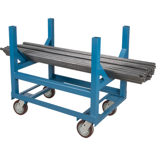Chariot &agrave; berceaux pour tuyaux et barres, 24" lo x 24" la x 34" h, Capacit&eacute; de 2500 lb, Roue Polyur&eacute;thane MAS Chibougamau