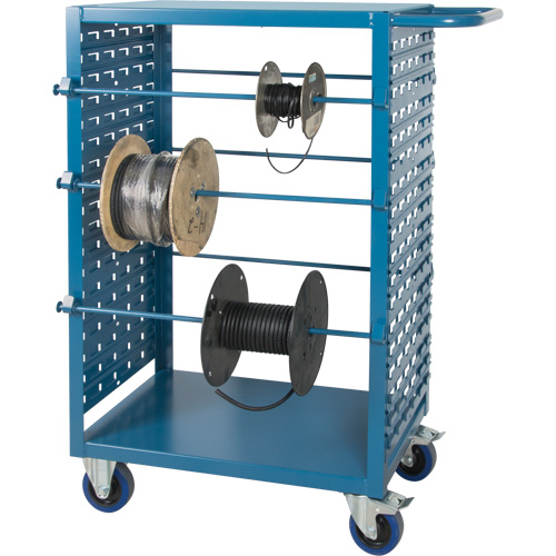 Chariot mobile pour mat&eacute;riaux bobin&eacute;s, Acier, 6 Montants, 21" la x 48" h x 38" p, Capacit&eacute; de 1200 lb MAS Chibougamau
