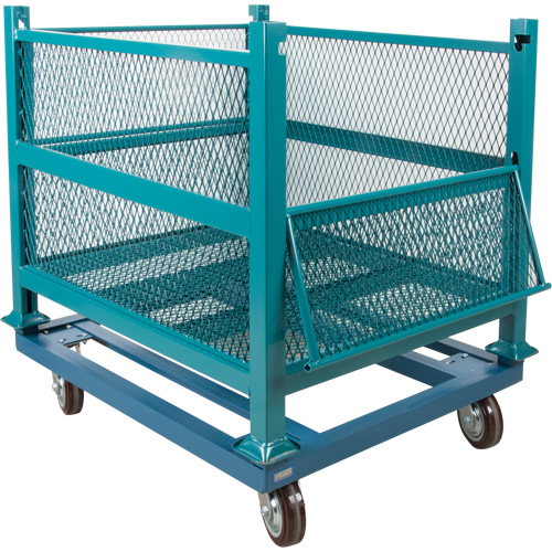 Dolly for Open Mesh Container, 40.5" W x 34-1/2" D x 10" H, 3000 lbs. Capacity MAS Chibougamau