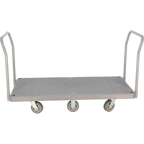 Chariot &agrave; plateforme en plastique robuste, 60" lo x 30" la, 3000 lb cap, Roues Polyur&eacute;thane MAS Chibougamau