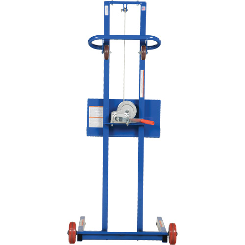 Plateforme &eacute;l&eacute;vatrice &agrave; profil bas pour charge l&eacute;g&egrave;re, M&eacute;canisme Treuil manuel, Capacit&eacute; de 400 lb, Levage max de 55" MAS Chibougamau