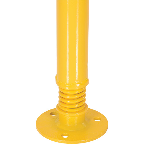 Spring Loaded Bollard, Steel, 42" H x 2-1/8" W, Yellow MAS Chibougamau