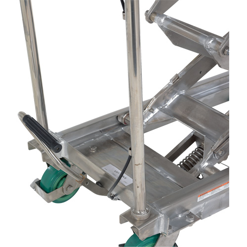 Manual Hydraulic Scissor Lift Table, 36-1/4" L x 19-3/8" W, Stainless Steel, 600 lbs. Capacity MAS Chibougamau