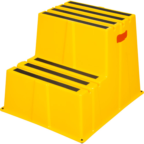 Escabeau industriel, 2 marches, 26" x 22-7/16" x Hauteur 19-11/16" MAS Chibougamau