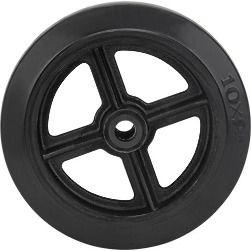 Mold-On Rubber Wheel, 10" (254 mm) Dia. x 2" (50.8 mm) W, 948 lbs. (430 kg) Capacity MAS Chibougamau