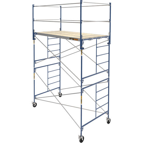 Complete Scaffold Tower with Casters, 66-2/10" D x 177-1/2" H MAS Chibougamau