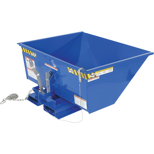 Conteneur autobasculeur en style D &agrave; profil bas, Acier, 1/2 vg³, Bleu MAS Chibougamau
