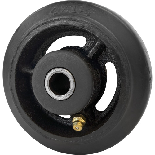 Roue en caoutchouc moul&eacute;, 4" (102 mm) dia. x 1-1/2" (38 mm) la, Capacit&eacute; de 350 lb (158 kg) MAS Chibougamau