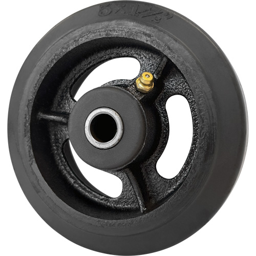 Roue en caoutchouc moul&eacute;, 5'' (127 mm) dia. x 1-1/2" (38 mm) la, Capacit&eacute; de 400 lb (181 kg) MAS Chibougamau