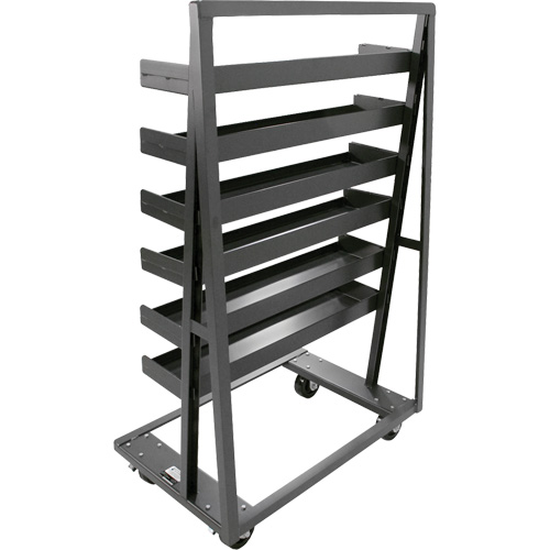 Chariot &agrave; cadre en A robuste &agrave; un c&ocirc;t&eacute; avec 6 plateaux &agrave; rebords, 38" x 25" x 63", Capacit&eacute; 2500 lb MAS Chibougamau