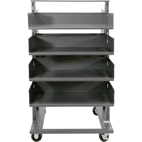 Double-Sided Heavy Duty A-Frame Cart with 8 Large Trays, 38" x 30" x 63", 2500 lbs. Capacity MAS Chibougamau
