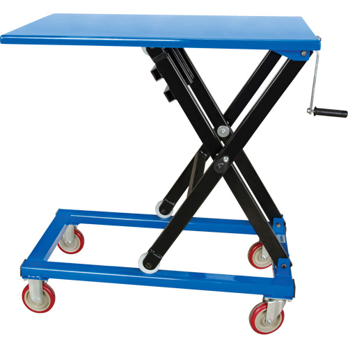 Table &eacute;l&eacute;vatrice manuelle &agrave; ciseaux, 37-3/8" lo x 23-5/8" la, Acier, Capacit&eacute; 660 lb MAS Chibougamau