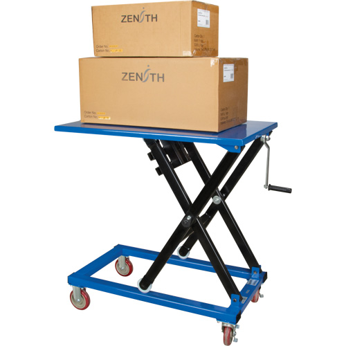 Table &eacute;l&eacute;vatrice manuelle &agrave; ciseaux, 37-3/8" lo x 23-5/8" la, Acier, Capacit&eacute; 660 lb MAS Chibougamau