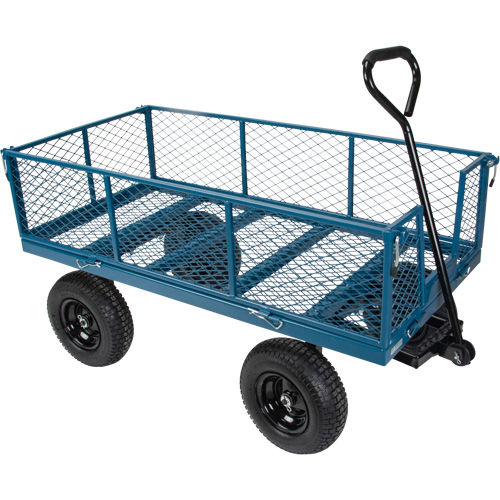 Wagon avec c&ocirc;t&eacute;s rabattables, 24" la x 48" la x Capacit&eacute; 800 lb MAS Chibougamau