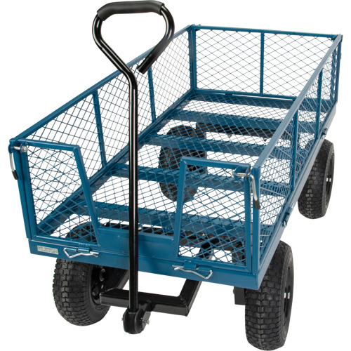 Wagon avec c&ocirc;t&eacute;s rabattables, 24" la x 48" la x Capacit&eacute; 800 lb MAS Chibougamau