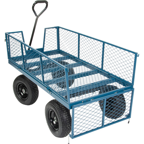 Wagon avec c&ocirc;t&eacute;s rabattables, 24" la x 48" la x Capacit&eacute; 800 lb MAS Chibougamau