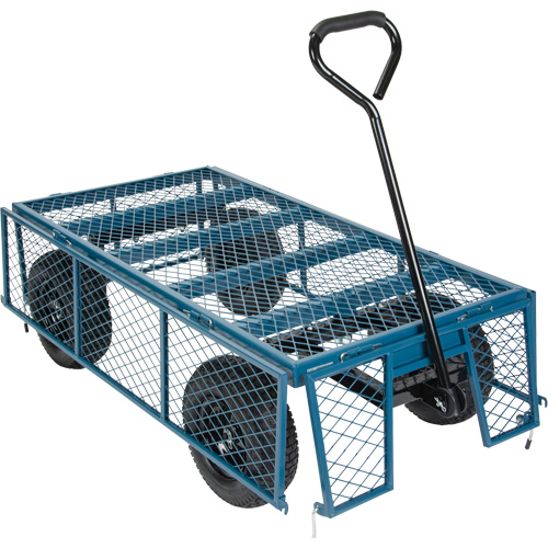 Wagon avec c&ocirc;t&eacute;s rabattables, 24" la x 48" la x Capacit&eacute; 800 lb MAS Chibougamau