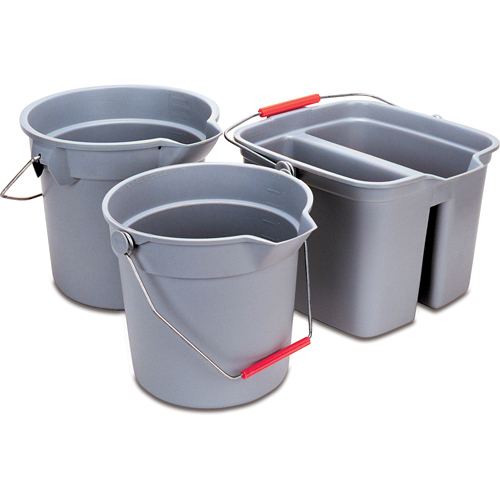 Seau Brute, Capacit&eacute; de 3.5 gal. US (14 pintes), Gris MAS Chibougamau