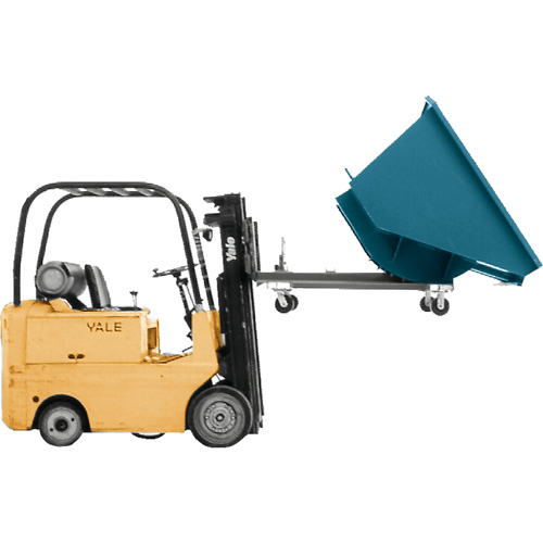 Self-Dumping Hopper, Steel, 3/4 cu.yd., Blue MAS Chibougamau