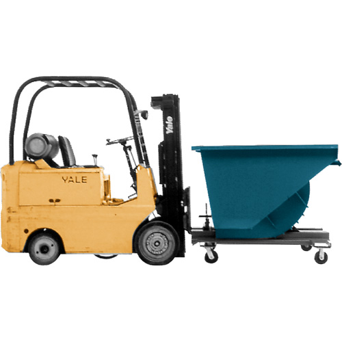 Self-Dumping Hopper, Steel, 3/4 cu.yd., Blue MAS Chibougamau