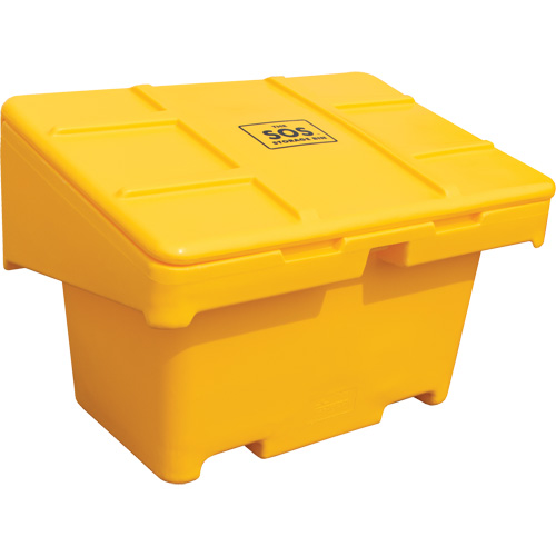 Salt Sand Container SOS, With Hasp, 42" x 29" x 30", 11 cu. Ft., Yellow MAS Chibougamau