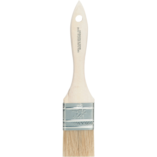Pinceau &agrave; soies rases, Soie blanche, Manche Bois, Largeur de 1-1/2" MAS Chibougamau