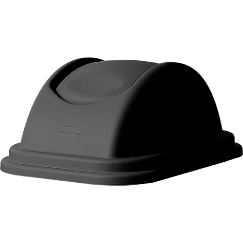 Couvercles pour corbeilles &agrave; papier en plastique, Couvercle bomb&eacute;/Couvercle &agrave; battant, Plastique, Convient aux contenants 16" x 11-5/8" MAS Chibougamau