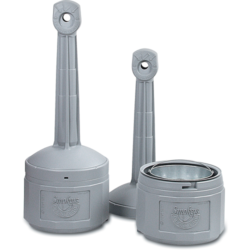 Cendriers Smoker's Cease-Fire, Sur pied, Plastique, Capacit&eacute; 4 gal. US, Hauteur 38-1/2" MAS Chibougamau
