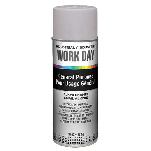 Peinture industrielle Work Day, Gris, Tr&egrave;s mat, 10 oz, Canette a&eacute;rosol MAS Chibougamau