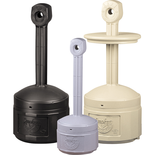 Cendriers Smoker's Cease-Fire, Sur pied, Plastique, Capacit&eacute; 1 gal. US, Hauteur 30" MAS Chibougamau