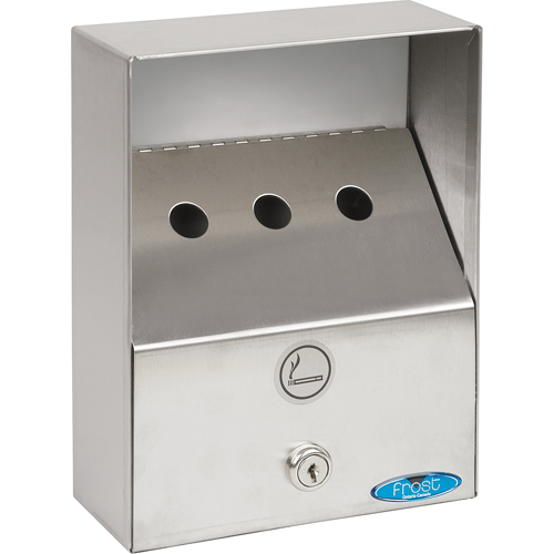 Smoking Receptacles, Wall-Mount, Stainless Steel, 1 Litres Capacity, 9" Height MAS Chibougamau