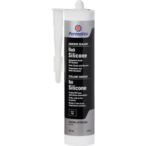 Scellant adh&eacute;sif RTV, 300 ml, Cartouche, Noir MAS Chibougamau