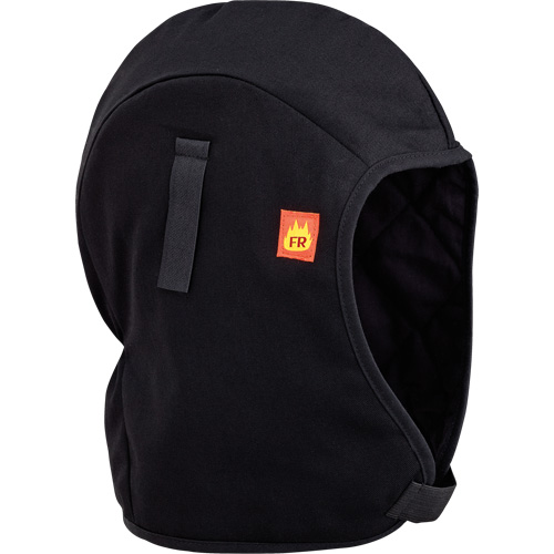 564A Flame Resistant Quilted Hardhat Liner, Black, Cotton MAS Chibougamau