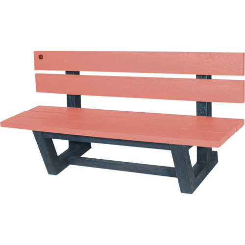 Outdoor Park Benches, Recycled Plastic, 72" L x 23-3/16" W x 29-13/16" H, Redwood MAS Chibougamau