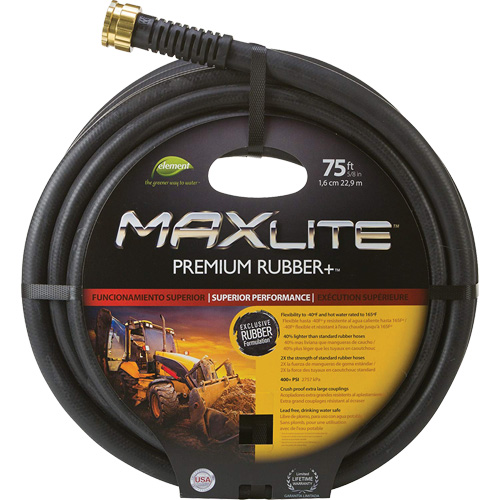 Commercial Duty Hoses, Rubber, 5/8" dia. x 75' MAS Chibougamau