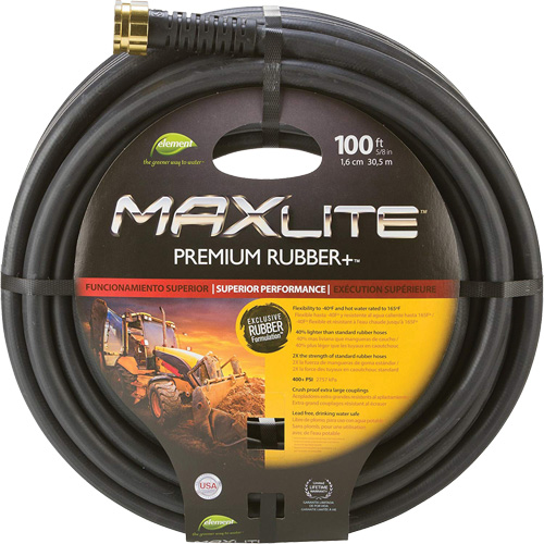 Commercial Duty Hoses, Rubber, 5/8" dia. x 100' MAS Chibougamau