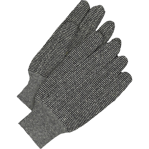 Gants en jersey classiques, Taille unique, Poivre et sel, Non doubl&eacute;, Poignet en tricot MAS Chibougamau