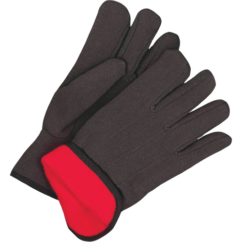 Gants en jersey classiques, Taille unique, Noir, Molleton rouge, &agrave; enfiler MAS Chibougamau
