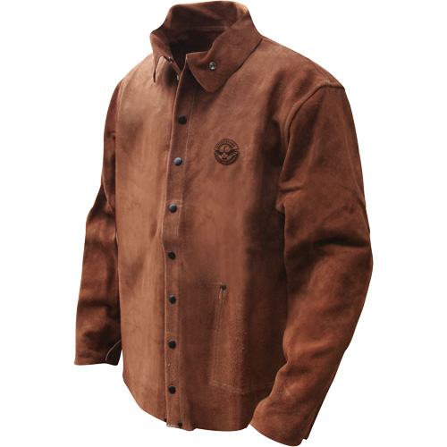 Gander Brand Split Cowhide Welding Jacket, Leather, Medium, Brown MAS Chibougamau