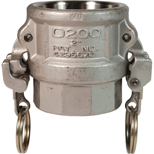 Coupleur &agrave; came et cannelure EZ Boss-Lock, Acier inoxydable, Type D, 1", NPT femelle, 250 PSI MAS Chibougamau