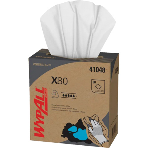 WypAll&reg; X80 Extended Use Cloths, Heavy-Duty, 16-4/5" L x 9" W MAS Chibougamau