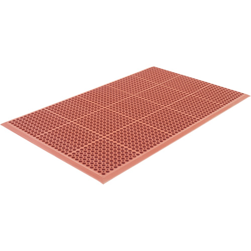 Tapis de s&eacute;rie Competitor, &agrave; fentes, 3' x 5' x 7/8", Orange, Caoutchouc naturel MAS Chibougamau