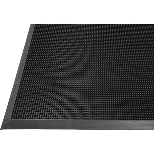 Tapis Gritstop Fingermat, Caoutchouc, Grattoir Type, Motif Textur&eacute;, 2-2/3" x 3-3/4", Noir MAS Chibougamau