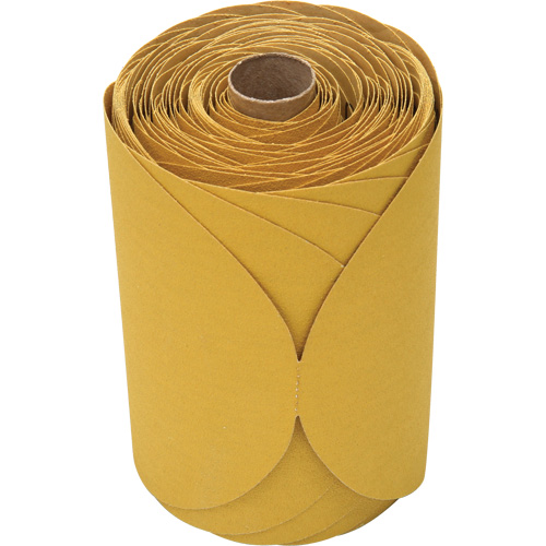 Stikit Gold Disc Roll, 6" Dia., 120 Grit, Aluminum Oxide MAS Chibougamau